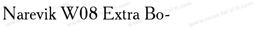 Narevik W08 Extra Bo字体转换